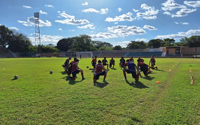 Sub-20 Flamengo x Teresina; Aquecimento