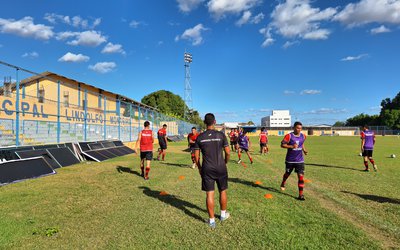 Sub-20 Flamengo x Teresina; Aquecimento